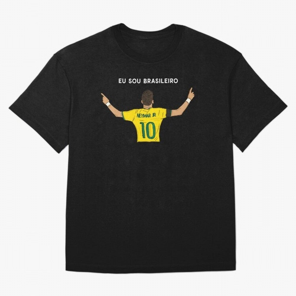 Neymar Jr Brazil Oversized T-Shirt Spotlight the FIFA World Cup 2026 USA Canada Mexico Journey through Haaland Highlights, Spain Pride, Global Supporter Spirit, Legendary Goals, National Colors and Tournament Celebration; Perfect for Supporters Who