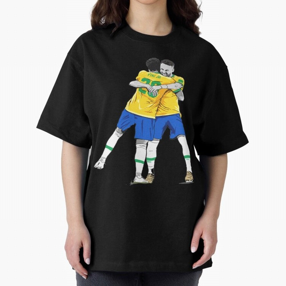 BRAZIL Neymar Jr and Vini Jr World Cup Celebration Classic T-Shirt Feel the Trophy Chase of FIFA World Cup 2026 Group Stage Inspired by Neymar, Haaland and Cristiano Ronaldo, Netherlands Energy, Soccer Culture, Superstar Moments, National Team