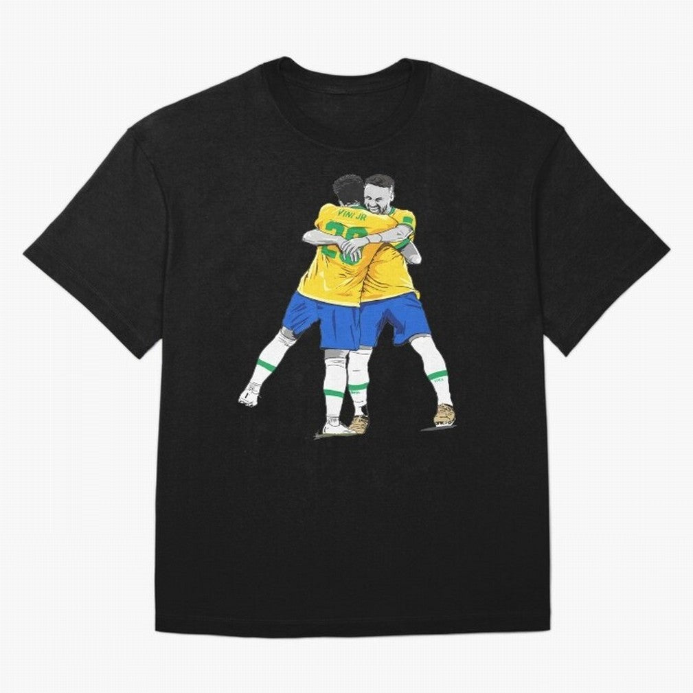 BRAZIL Neymar Jr and Vini Jr World Cup Celebration Classic T-Shirt Feel the Trophy Chase of FIFA World Cup 2026 Group Stage Inspired by Neymar, Haaland and Cristiano Ronaldo, Netherlands Energy, Soccer Culture, Superstar Moments, National Team