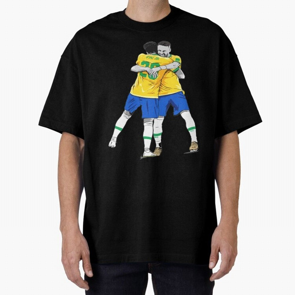 BRAZIL Neymar Jr and Vini Jr World Cup Celebration Classic T-Shirt Feel the Trophy Chase of FIFA World Cup 2026 Group Stage Inspired by Neymar, Haaland and Cristiano Ronaldo, Netherlands Energy, Soccer Culture, Superstar Moments, National Team