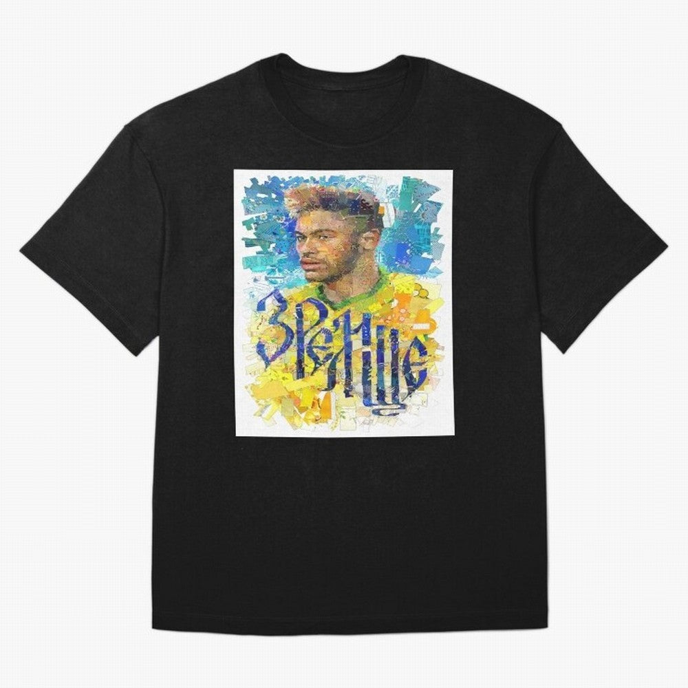 Neymar Illustration Art Framed Art Print Classic T-Shirt Show Match Day Excitement for FIFA World Cup 2026 for Fans of Mbappe and Neymar and Argentina, Bringing Stadium Memories, Football Loyalty, International Chants and Championship Tradition;