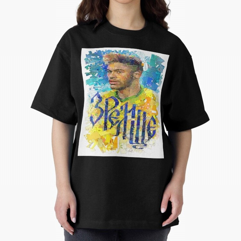 Neymar Illustration Art Framed Art Print Classic T-Shirt Show Match Day Excitement for FIFA World Cup 2026 for Fans of Mbappe and Neymar and Argentina, Bringing Stadium Memories, Football Loyalty, International Chants and Championship Tradition;