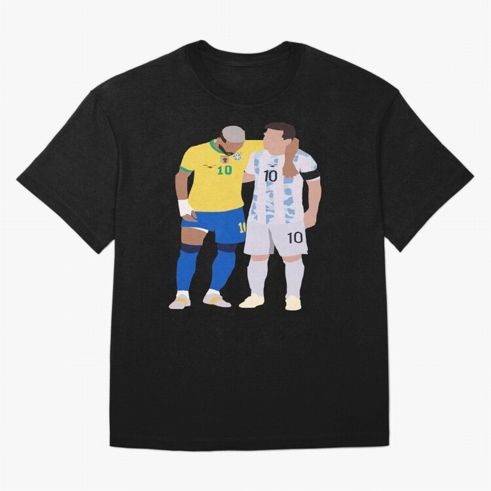 Messi and Neymar Copa America Friends Oversized T-Shirt Represent Fans Who Live for FIFA World Cup 2026 Group Stage for Fans of Messi and Cristiano Ronaldo and Portugal, Bringing Champion Mindset, Group Stage Buzz, Knockout Tension and Passionate