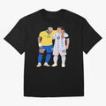 Messi and Neymar Copa America Friends Oversized T-Shirt Represent Fans Who Live for FIFA World Cup 2026 Group Stage for Fans of Messi and Cristiano Ronaldo and Portugal, Bringing Champion Mindset, Group Stage Buzz, Knockout Tension and Passionate