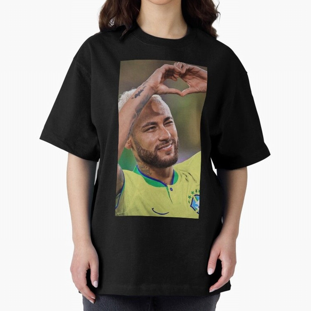 Neymar Jr Oversized T-Shirt Feel International Energy from FIFA World Cup 2026 USA Canada Mexico Spirit, Made for France, Mbappe, Sports Nostalgia, International Competition, Famous Players and Unforgettable Victories; Perfect for Fans, Collectors,
