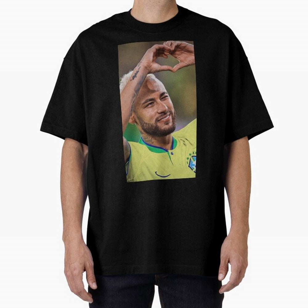 Neymar Jr Oversized T-Shirt Feel International Energy from FIFA World Cup 2026 USA Canada Mexico Spirit, Made for France, Mbappe, Sports Nostalgia, International Competition, Famous Players and Unforgettable Victories; Perfect for Fans, Collectors,