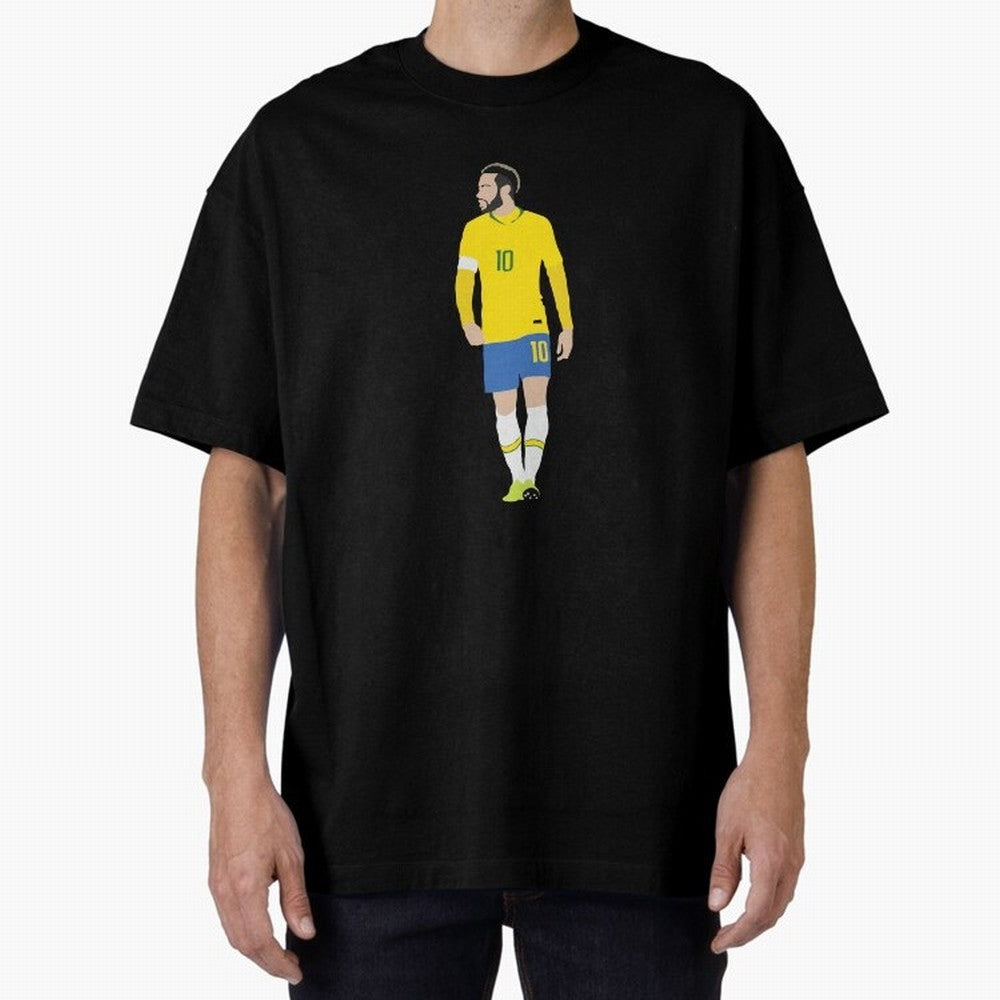 neymar brazil Oversized T-Shirt Join FIFA World Cup 2026 USA Canada Mexico for Fans of Haaland and Mbappe and Argentina, Bringing Sports Nostalgia, International Competition, Famous Players and Unforgettable Victories; Ideal for Fans Who Follow