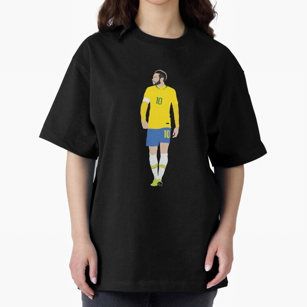 neymar brazil Oversized T-Shirt Join FIFA World Cup 2026 USA Canada Mexico for Fans of Haaland and Mbappe and Argentina, Bringing Sports Nostalgia, International Competition, Famous Players and Unforgettable Victories; Ideal for Fans Who Follow