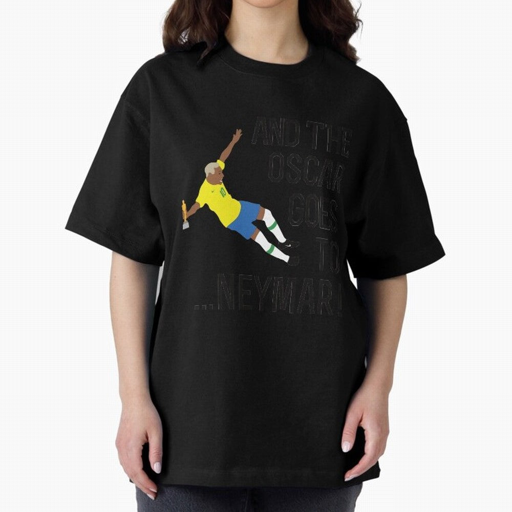 Neymar Diving Oversized T-Shirt Stand with Match Day Hype around FIFA World Cup 2026, Messi, Portugal, Spain and Germany, Stadium Memories, Football Loyalty, International Chants and Championship Tradition; Created for Match Day Parties, Soccer