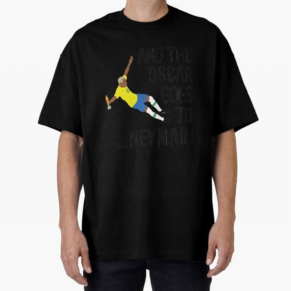 Neymar Diving Oversized T-Shirt Stand with Match Day Hype around FIFA World Cup 2026, Messi, Portugal, Spain and Germany, Stadium Memories, Football Loyalty, International Chants and Championship Tradition; Created for Match Day Parties, Soccer