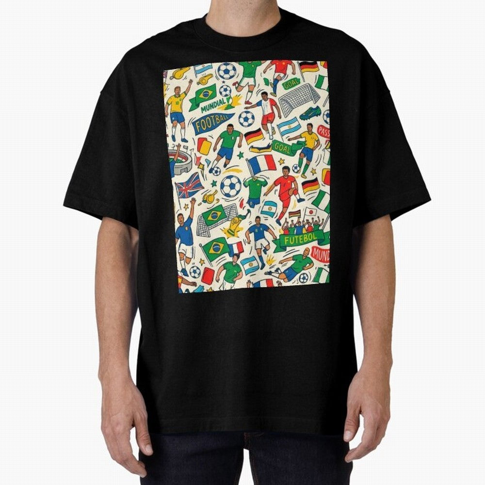 World Cup 2026: Global Football Fever Oversized T-Shirt Spotlight Match Day Hype around FIFA World Cup 2026, Haaland, Germany, Match Day Excitement, Supporter Culture, Golden Goals and Global Football Passion; Perfect for People Who Love Argentina,