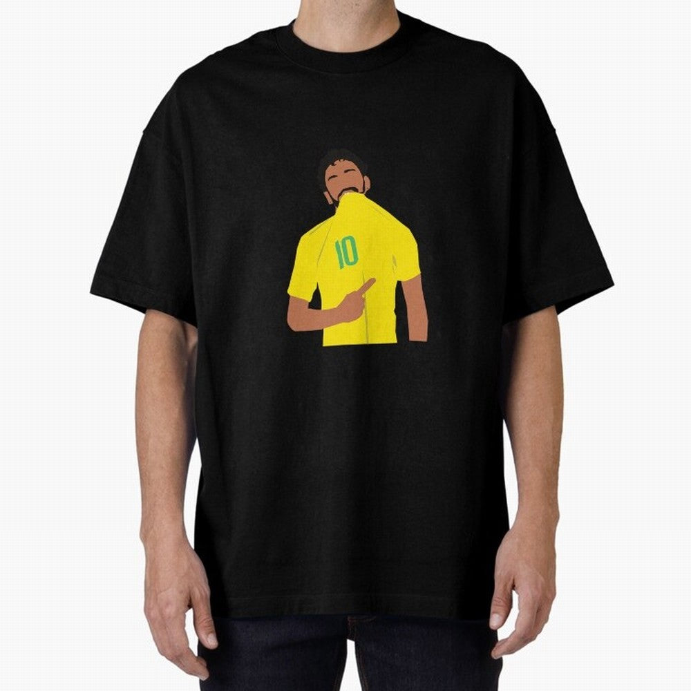 Neymar Jr Oversized T-Shirt Represent FIFA World Cup 2026 Group Stage Celebrating CR7, France and Portugal Energy, Soccer Culture, Superstar Moments, National Team Dreams and Competitive Fire; Great for Watch Parties, Sports Bars, Family Nights,