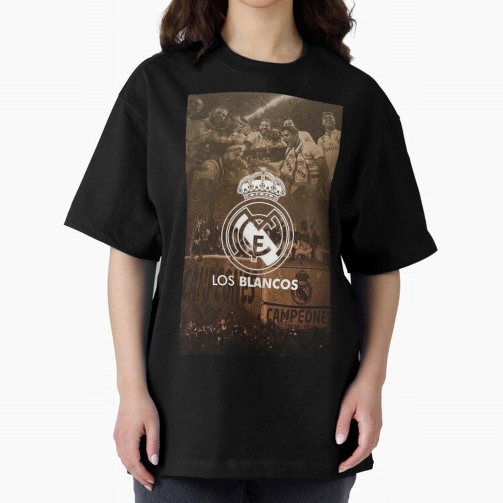 King Madrid Oversized T-Shirt Make Memories around Global Football Passion for FIFA World Cup 2026 USA Canada Mexico, Built around Messi, Neymar and Mbappe, England, France and Netherlands, Football Festival Excitement, Trophy Ambitions, Country