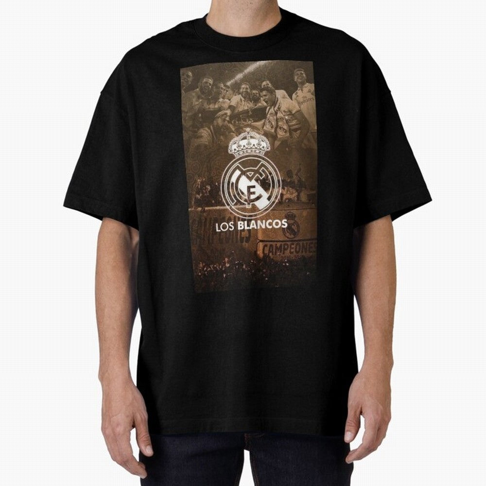 King Madrid Oversized T-Shirt Make Memories around Global Football Passion for FIFA World Cup 2026 USA Canada Mexico, Built around Messi, Neymar and Mbappe, England, France and Netherlands, Football Festival Excitement, Trophy Ambitions, Country