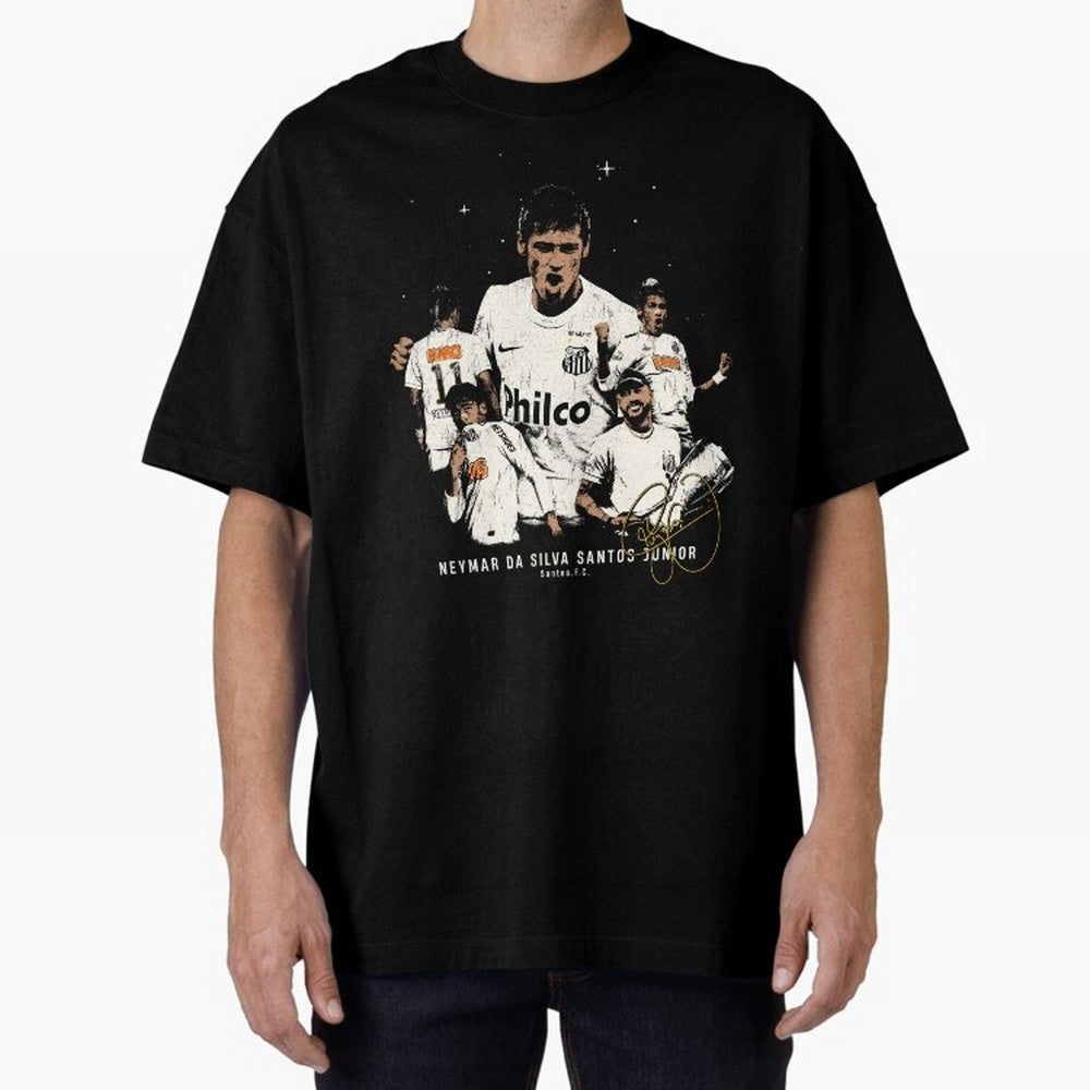 Neymar Illustration Classic T-Shirt Bring Home FIFA World Cup 2026 Group Stage for Fans of Haaland and Argentina and Brazil, Bringing Sports Nostalgia, International Competition, Famous Players and Unforgettable Victories; Created for Match Day
