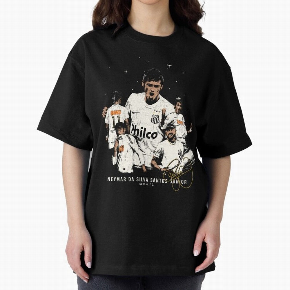 Neymar Illustration Classic T-Shirt Bring Home FIFA World Cup 2026 Group Stage for Fans of Haaland and Argentina and Brazil, Bringing Sports Nostalgia, International Competition, Famous Players and Unforgettable Victories; Created for Match Day