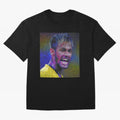 Neymar Poster Panting Art Brazilian Soccer Player Classic T-Shirt Create FIFA World Cup 2026 for Fans of Neymar and Germany, Bringing Vintage Soccer Flavor, Modern Football Stars, National Flags and Final Night Emotion; Ideal for Football Dads,