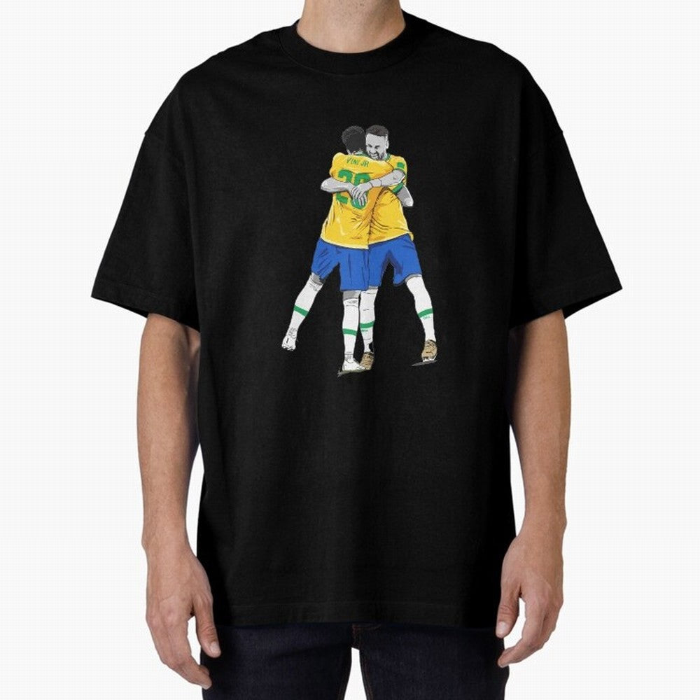 BRAZIL Neymar Jr and Vini Jr World Cup Celebration Oversized T-Shirt Turn Football Passion into Match Day Hype around FIFA World Cup 2026, Messi and Cristiano Ronaldo, Brazil, Portugal and Argentina, Worldwide Fan Energy, Dramatic Goals, Stadium