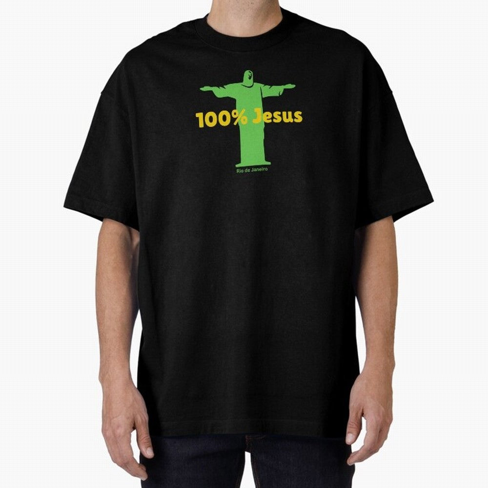 100% Jesus Christ the Redeemer Christian Brazilian Classic T-Shirt Celebrate the Road through FIFA World Cup 2026 Group Stage for Fans of CR7 and Messi and France and Portugal, Bringing Vintage Soccer Flavor, Modern Football Stars, National Flags