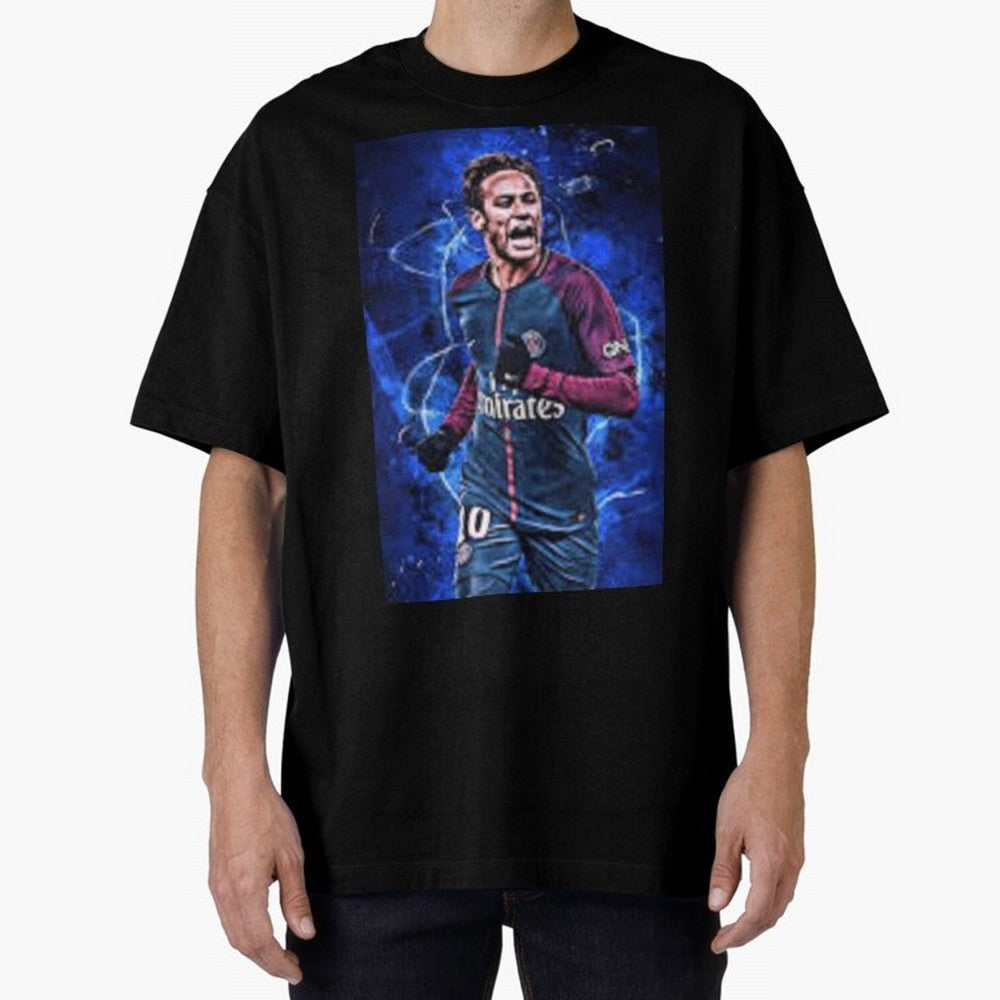 neymar jr art Oversized T-Shirt Represent the Passion of the FIFA World Cup 2026 USA Canada Mexico Journey through Neymar, Haaland and Cristiano Ronaldo Highlights, Germany Pride, Sports Nostalgia, International Competition, Famous Players and