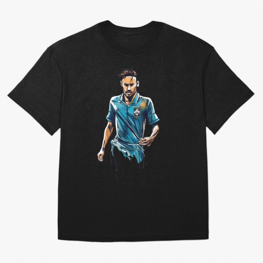 Neymar Jr watercolor drawing Classic T-Shirt Show Match Day Excitement for FIFA World Cup 2026 Inspired by Neymar, Brazil, Portugal and Argentina Energy, Worldwide Fan Energy, Dramatic Goals, Stadium Lights and Championship Celebrations; Great for