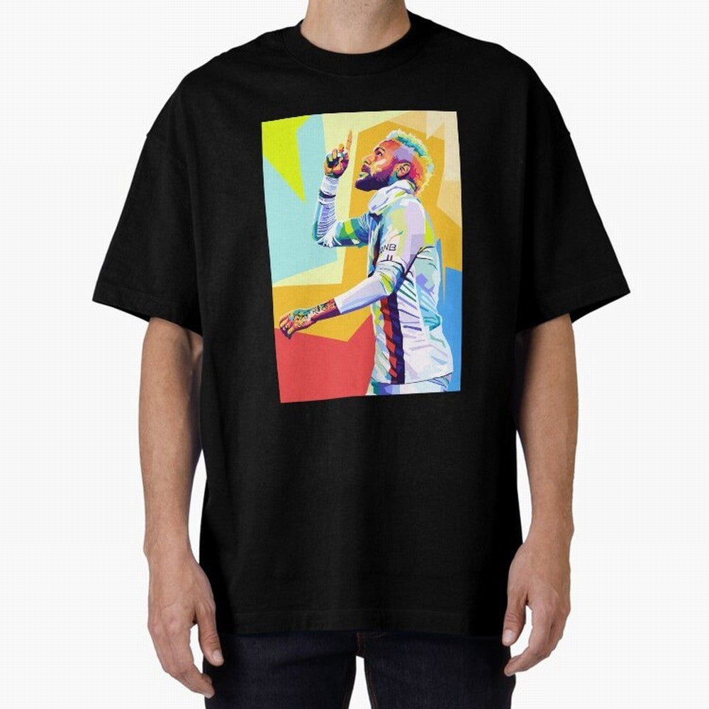 Neymar Jr Wpap pop art Oversized T-Shirt Celebrate Golden Goal Energy in the FIFA World Cup 2026 USA Canada Mexico Journey through Mbappe and Neymar Highlights, England and Germany Pride, Supporter Pride, Iconic Celebrations, Legendary Names and