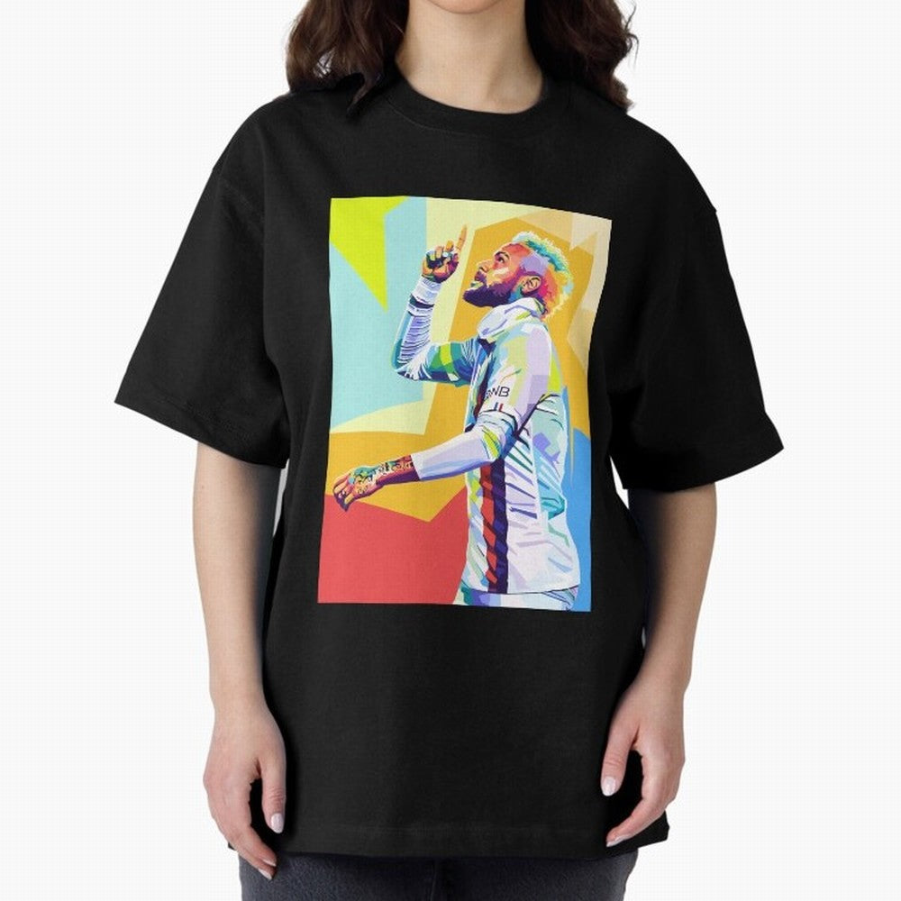Neymar Jr Wpap pop art Oversized T-Shirt Celebrate Golden Goal Energy in the FIFA World Cup 2026 USA Canada Mexico Journey through Mbappe and Neymar Highlights, England and Germany Pride, Supporter Pride, Iconic Celebrations, Legendary Names and