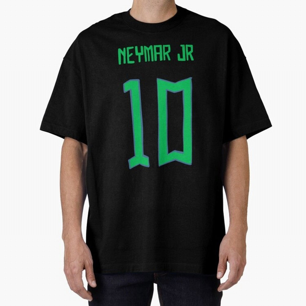 Neymar Jr #10 (Brazil) Oversized T-Shirt Bring Retro Soccer Energy to FIFA World Cup 2026 Spirit, Highlighting Argentina, Messi, Champion Mindset, Group Stage Buzz, Knockout Tension and Passionate Fan Culture; Made for Die Hard Supporters, Soccer
