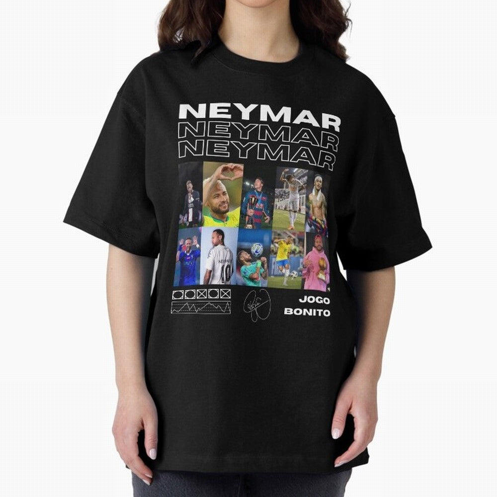 Neymar Jr. Collage Classic T-Shirt Cheer through Every Moment of Global Football Passion for FIFA World Cup 2026, Celebrating Neymar, Haaland and Cristiano Ronaldo, England and Germany, Global Supporter Spirit, Legendary Goals, National Colors and