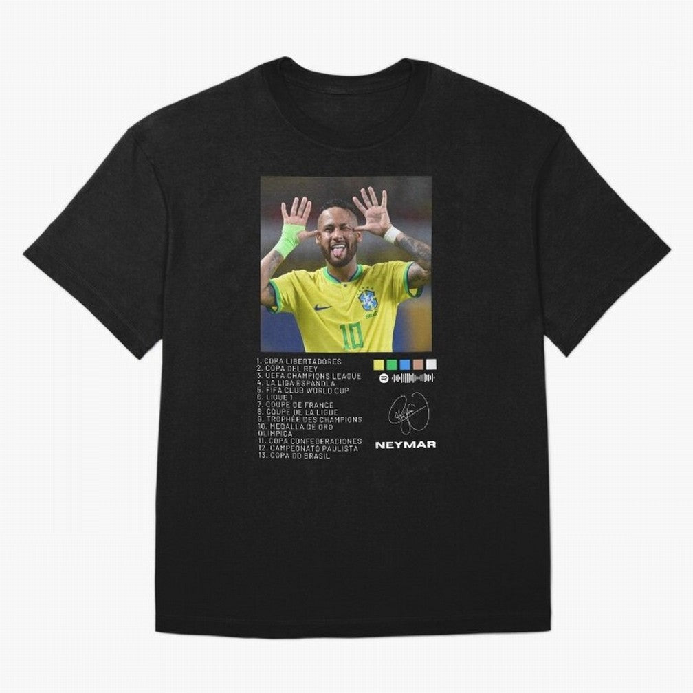 Neymar Brazil 10 Oversized T-Shirt Feel the Heartbeat of Match Day Hype around FIFA World Cup 2026 Group Stage, Haaland, England, France and Netherlands, Sports Nostalgia, International Competition, Famous Players and Unforgettable Victories; Great