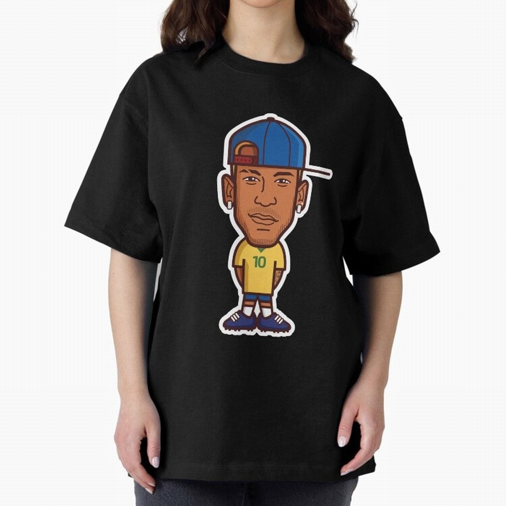 JR Oversized T-Shirt Turn Up for FIFA World Cup 2026 Spirit, Celebrating Brazil, Portugal and Argentina, Neymar, Goal Celebration Energy, Supporter Heritage, Football Icons and Worldwide Tournament Joy; Made for Collectors Who Enjoy Iconic Players,