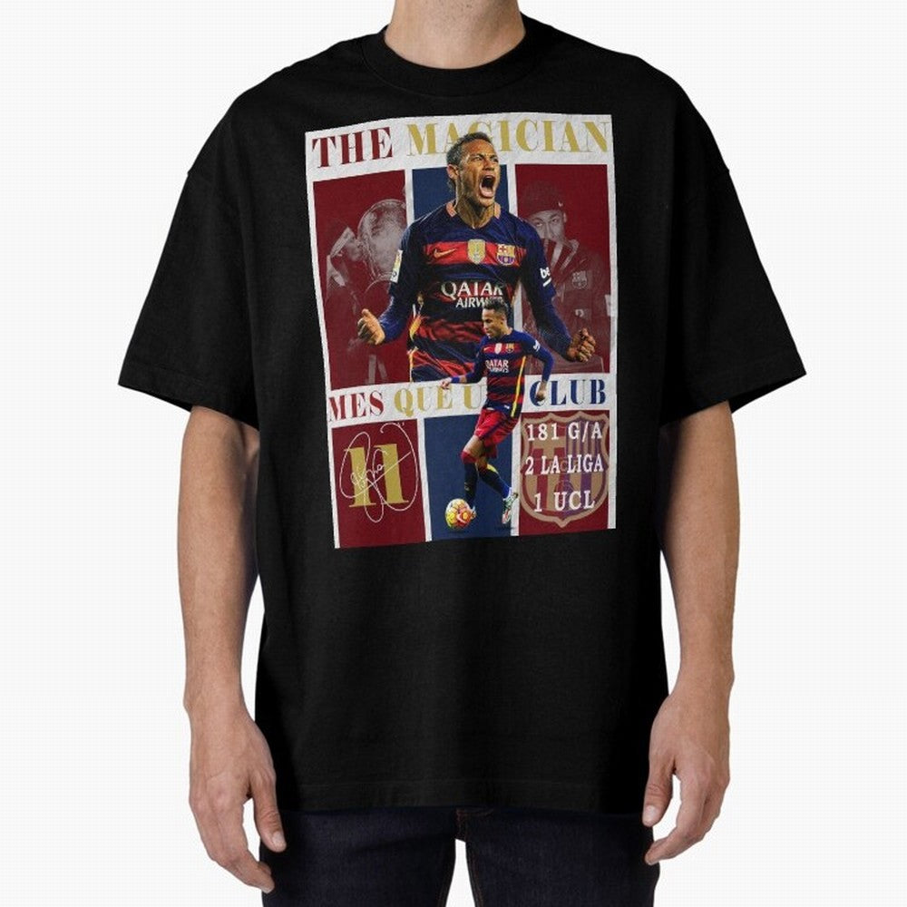 Neymar Jr Barcelona 2015 UCL Poster Classic T-Shirt Make the Season About FIFA World Cup 2026 Group Stage for Fans of Messi and Portugal, Spain and Germany, Bringing Championship Spirit, Famous Goals, Roaring Crowds and International Football