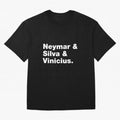 Neymar + Silva + Vinicius - Brazil Brazilian World Cup Squad Team Players Football Soccer Qatar WC 22 Oversized T-Shirt Upgrade FIFA World Cup 2026 Spirit, Capturing France and Portugal, Messi, CR7 and Mbappe, Stadium Chants, National Pride, Trophy