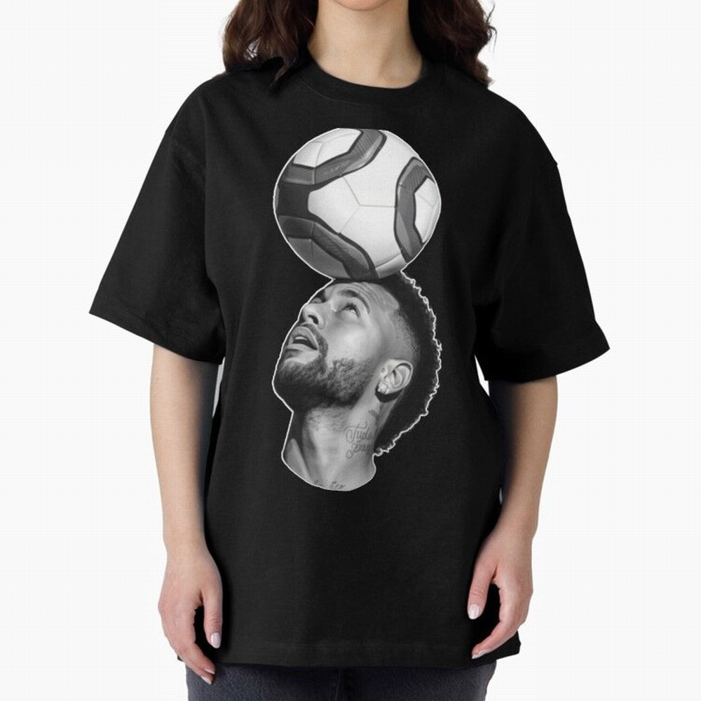 Neymar Jr. ¨C The Art of Balance Oversized T-Shirt Bring a Champion Mindset to Global Football Passion for FIFA World Cup 2026, Connected to Mbappe and Neymar, Brazil, Stadium Memories, Football Loyalty, International Chants and Championship