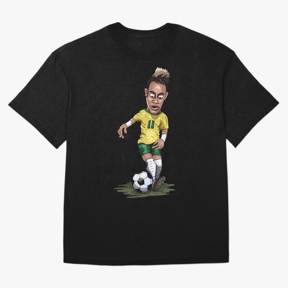 Mascot Cartoon Neymar Football Player Brazil Classic T-Shirt Celebrate the Next Chapter of the FIFA World Cup 2026 Journey through Messi, Neymar and Mbappe Highlights, Argentina and Brazil Pride, Tournament Hype, Historic Matchups, Family Viewing