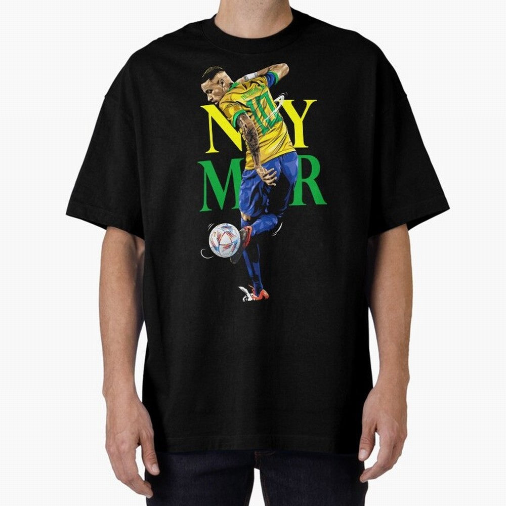 Neymar JR Brazil Oversized T-Shirt Treasure FIFA World Cup 2026 Group Stage Highlighting Haaland and Mbappe, Portugal, Spain and Germany Energy, Fan Favorite Moments, National Team Passion, Big Match Drama and Soccer History; Ideal for Fans Who