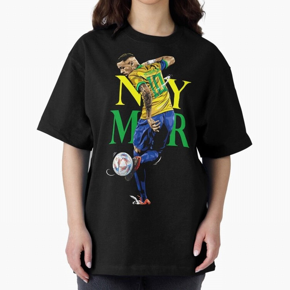 Neymar JR Brazil Oversized T-Shirt Treasure FIFA World Cup 2026 Group Stage Highlighting Haaland and Mbappe, Portugal, Spain and Germany Energy, Fan Favorite Moments, National Team Passion, Big Match Drama and Soccer History; Ideal for Fans Who