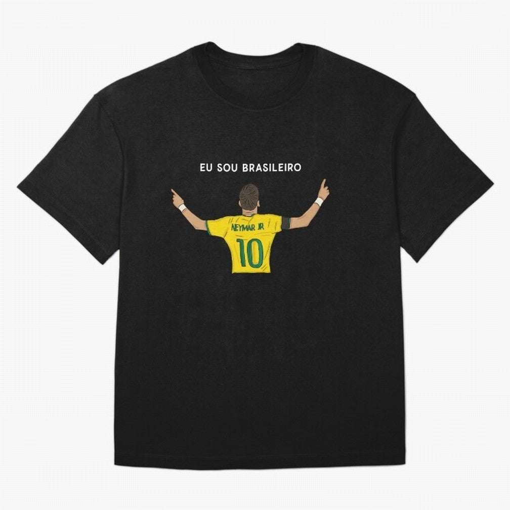 Neymar Jr Brazil Oversized T-Shirt Turn Every Weekend Toward FIFA World Cup 2026 USA Canada Mexico Connected to Haaland and Mbappe, Brazil, Portugal and Argentina Energy, Sports Nostalgia, International Competition, Famous Players and Unforgettable