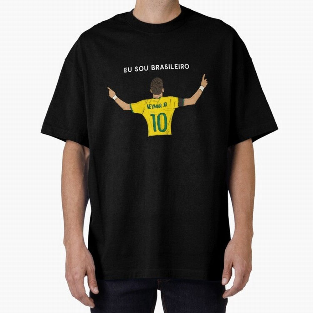 Neymar Jr Brazil Oversized T-Shirt Turn Every Weekend Toward FIFA World Cup 2026 USA Canada Mexico Connected to Haaland and Mbappe, Brazil, Portugal and Argentina Energy, Sports Nostalgia, International Competition, Famous Players and Unforgettable