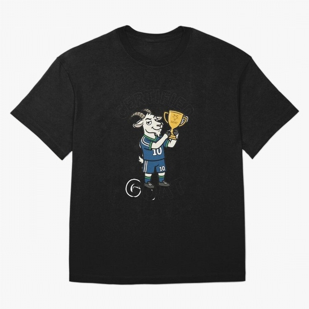 Certified G.O.A.T Classic T-Shirt Show Love for Legendary Goals in Match Day Hype around FIFA World Cup 2026 USA Canada Mexico, Messi, Argentina and Brazil, Classic Soccer Heritage, Championship Pressure, Fan Loyalty and International Pride; Made