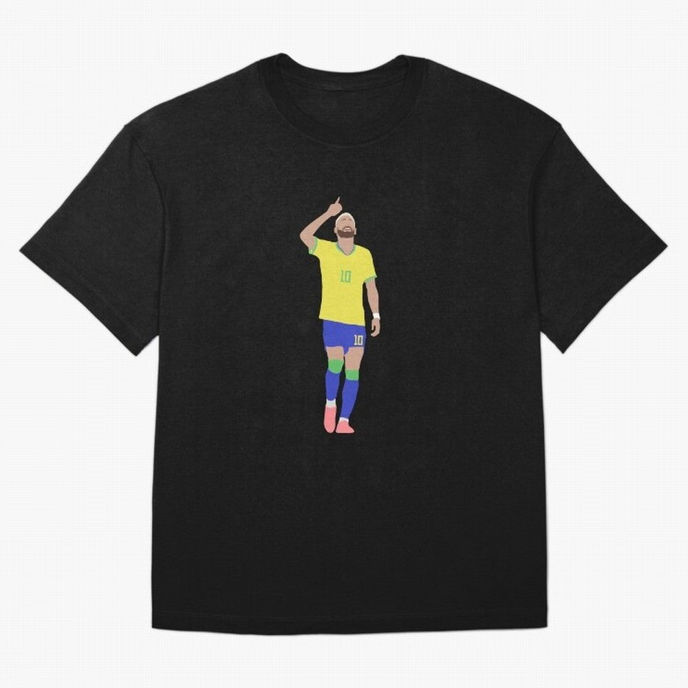 Neymar Brazil Football Captain Oversized T-Shirt Celebrate Soccer Greatness during FIFA World Cup 2026 USA Canada Mexico Filled with Mbappe and Neymar, Portugal, Spain and Germany Energy, Stadium Chants, National Pride, Trophy Dreams and