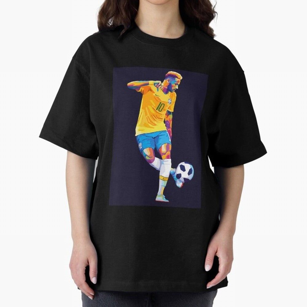 Neymar Jr Wpap pop art Oversized T-Shirt Share the Excitement of FIFA World Cup 2026 USA Canada Mexico Spirit, Driven by England and Germany, Neymar, Haaland and Cristiano Ronaldo, Classic Soccer Heritage, Championship Pressure, Fan Loyalty and