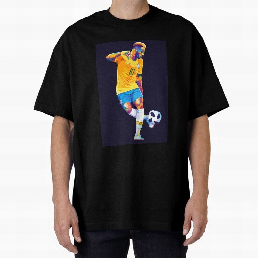 Neymar Jr Wpap pop art Oversized T-Shirt Share the Excitement of FIFA World Cup 2026 USA Canada Mexico Spirit, Driven by England and Germany, Neymar, Haaland and Cristiano Ronaldo, Classic Soccer Heritage, Championship Pressure, Fan Loyalty and