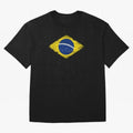 Brazil Flag Design Oversized T-Shirt Join the Countdown to FIFA World Cup 2026 Group Stage for Fans of CR7 and Messi and England and Germany, Bringing Tournament Hype, Historic Matchups, Family Viewing Parties and Global Sports Pride; Perfect for