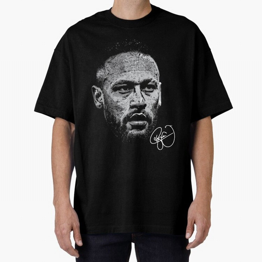 Neymar Signed Oversized T-Shirt Feel the Heartbeat of FIFA World Cup 2026 USA Canada Mexico Highlighting Messi, CR7 and Mbappe, Germany Energy, Football Festival Excitement, Trophy Ambitions, Country Rivalries and Star Player Buzz; Perfect for