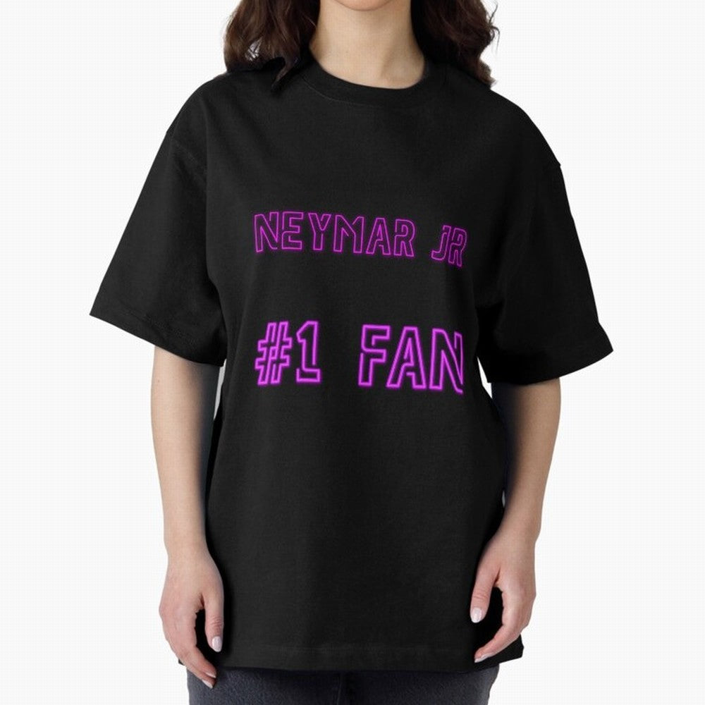 Neymar Jr #1 fan Oversized T-Shirt Turn Every Weekend Toward Match Day Hype around FIFA World Cup 2026 Group Stage, Mbappe and Neymar, France and Portugal, Vintage Soccer Flavor, Modern Football Stars, National Flags and Final Night Emotion;