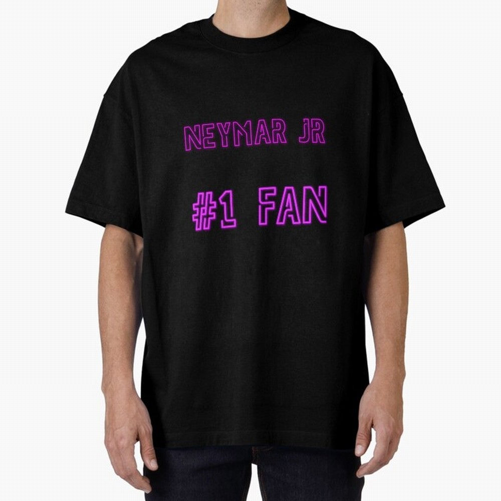 Neymar Jr #1 fan Oversized T-Shirt Turn Every Weekend Toward Match Day Hype around FIFA World Cup 2026 Group Stage, Mbappe and Neymar, France and Portugal, Vintage Soccer Flavor, Modern Football Stars, National Flags and Final Night Emotion;