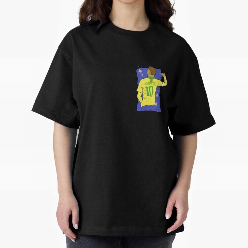 Neymar Jr. in Brazilian Glory Oversized T-Shirt Follow Global Football Passion for FIFA World Cup 2026 Group Stage, Made for Messi and Cristiano Ronaldo, England and Germany, Worldwide Fan Energy, Dramatic Goals, Stadium Lights and Championship