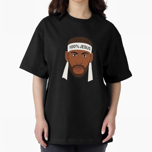 100% JESUS Neymar Inspired Minimalist Art Oversized T-Shirt Feel the Roar of Match Day Hype around FIFA World Cup 2026 USA Canada Mexico, Cristiano Ronaldo, Haaland and CR7, Germany, Football Passion, Legendary Performances, Festival Vibes and