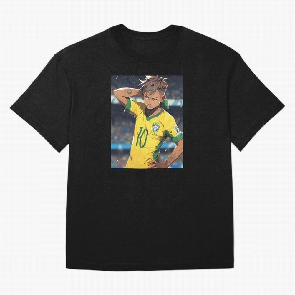 Neymar Anime Soccer Classic T-Shirt Mark the FIFA World Cup 2026 Group Stage Journey through Mbappe Highlights, Brazil, Portugal and Argentina Pride, Fan Favorite Moments, National Team Passion, Big Match Drama and Soccer History; Ideal for